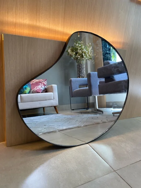 Espelho Decorativo Oval para Banheiro