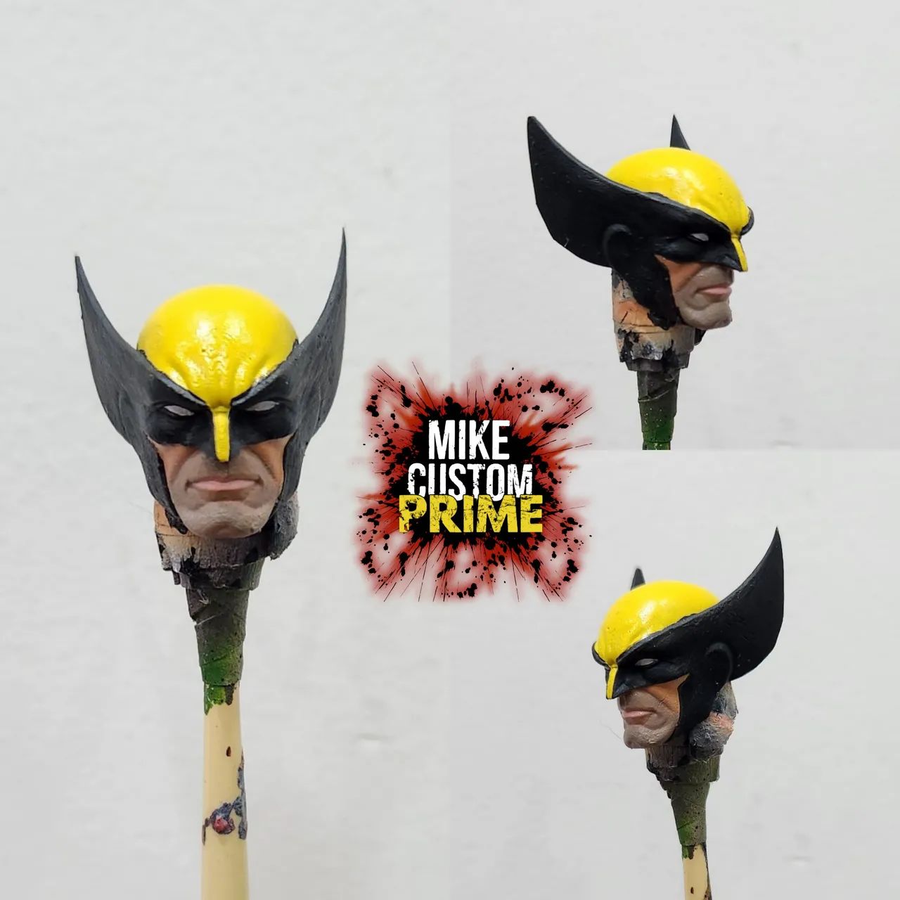 Head custom wolverine jim lee face normal padrão marvel legends 
