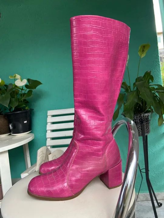 Bota pink croco 36