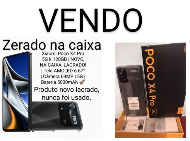 Celular pouco X4 pro 5g 128 GB novo na caixa