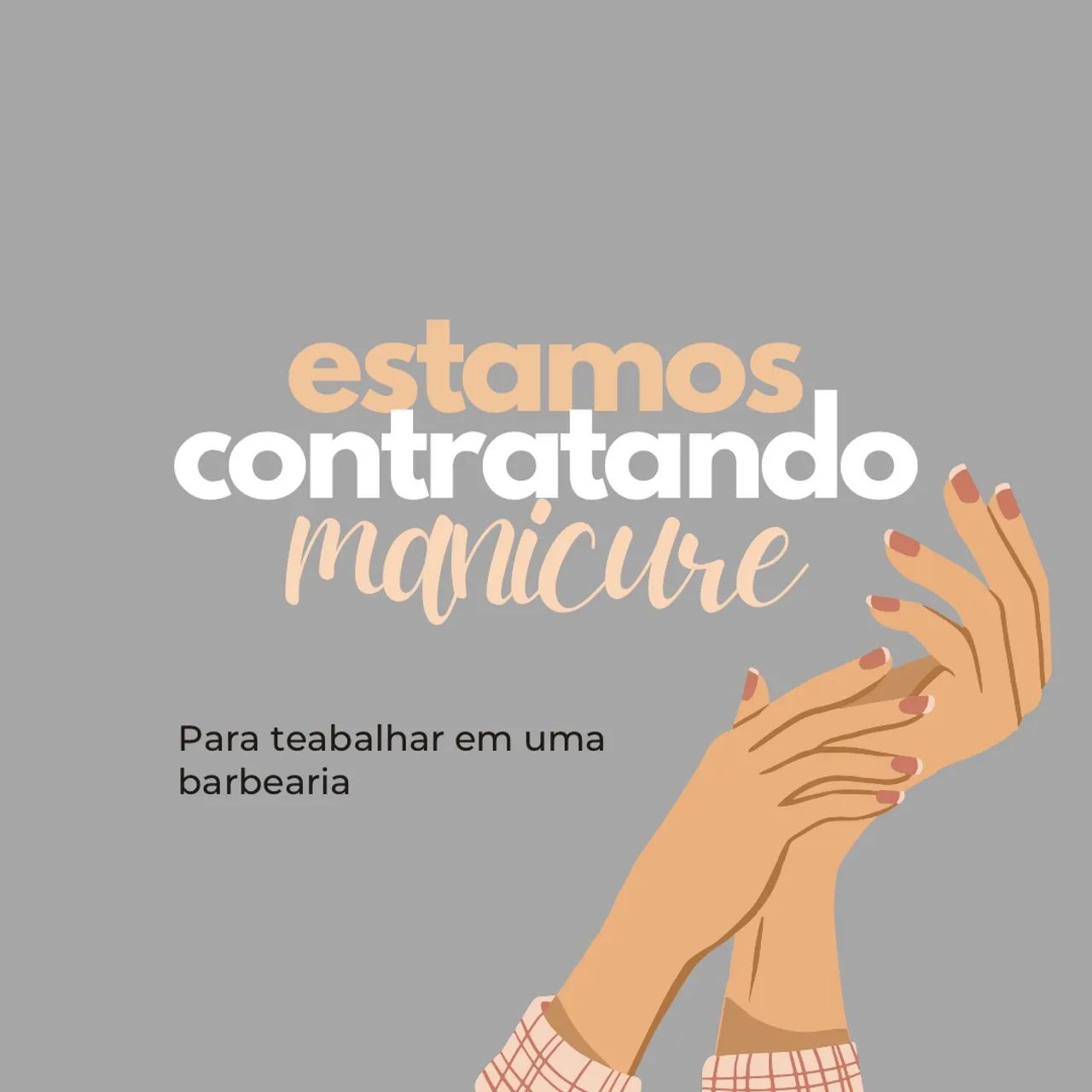 Manicure profissional em barbearia