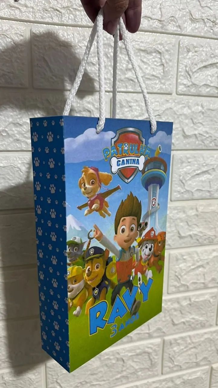 Sacola de Presente Patrulha Canina 