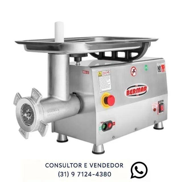 Moedor de Carne Bermar Boca 22 Inox Novo