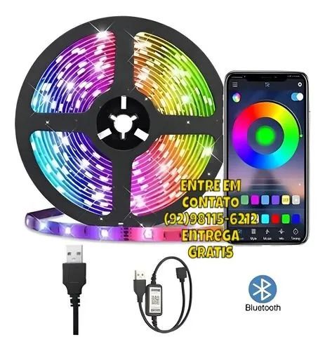 Fita led Bluetooth 5 m RGB - PROMOÇÃO - Foto 5