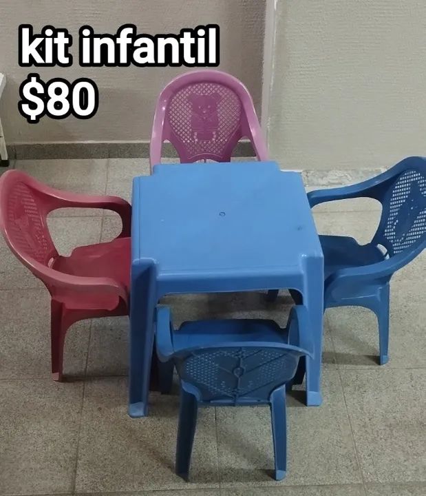 Mesinhas plásticas com cadeira  - Foto 4