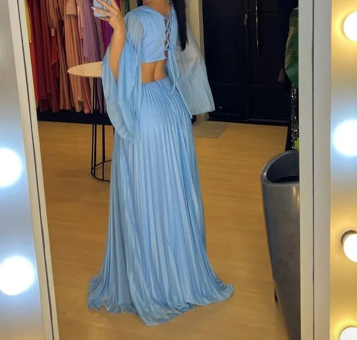 Vestido festa azul serenity  - Foto 4