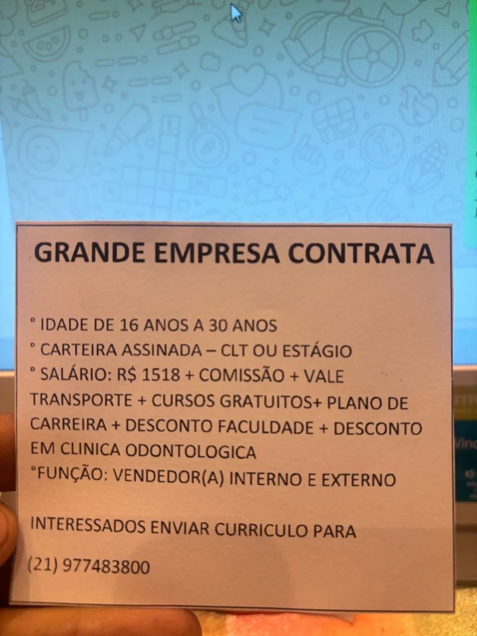 Emprego imediato 