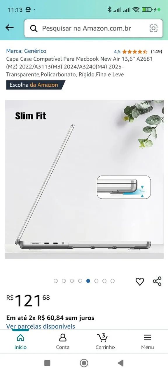 Capa para Notebook MacBook Pro 14 polegadas - Transparente - Foto 4