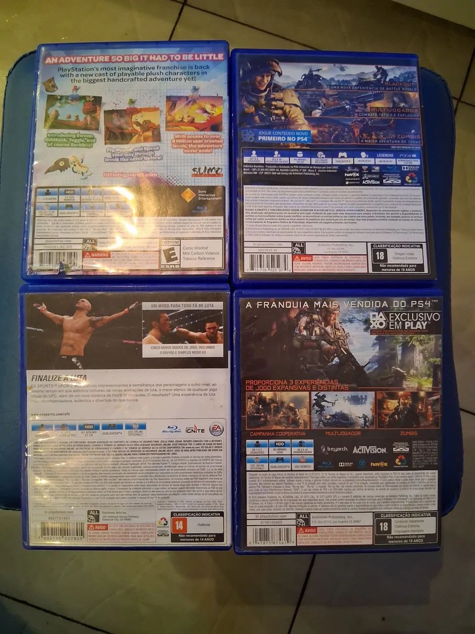 Lote de Jogos PS4 - Call of Duty, Little Big Planet, UFC 2 - Foto 2