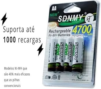 Kit 4 Pilha Recarregável Songpus - 4700mah - Foto 4