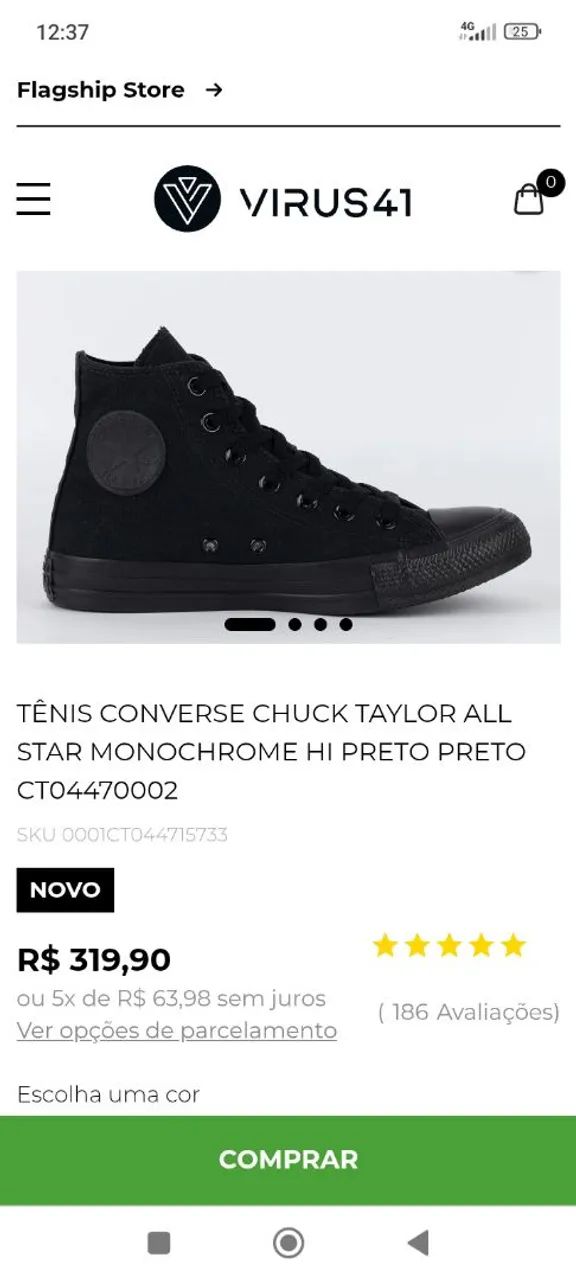 Converse Chuck Taylor Converse 25 Olx All Star Converse Plataforma