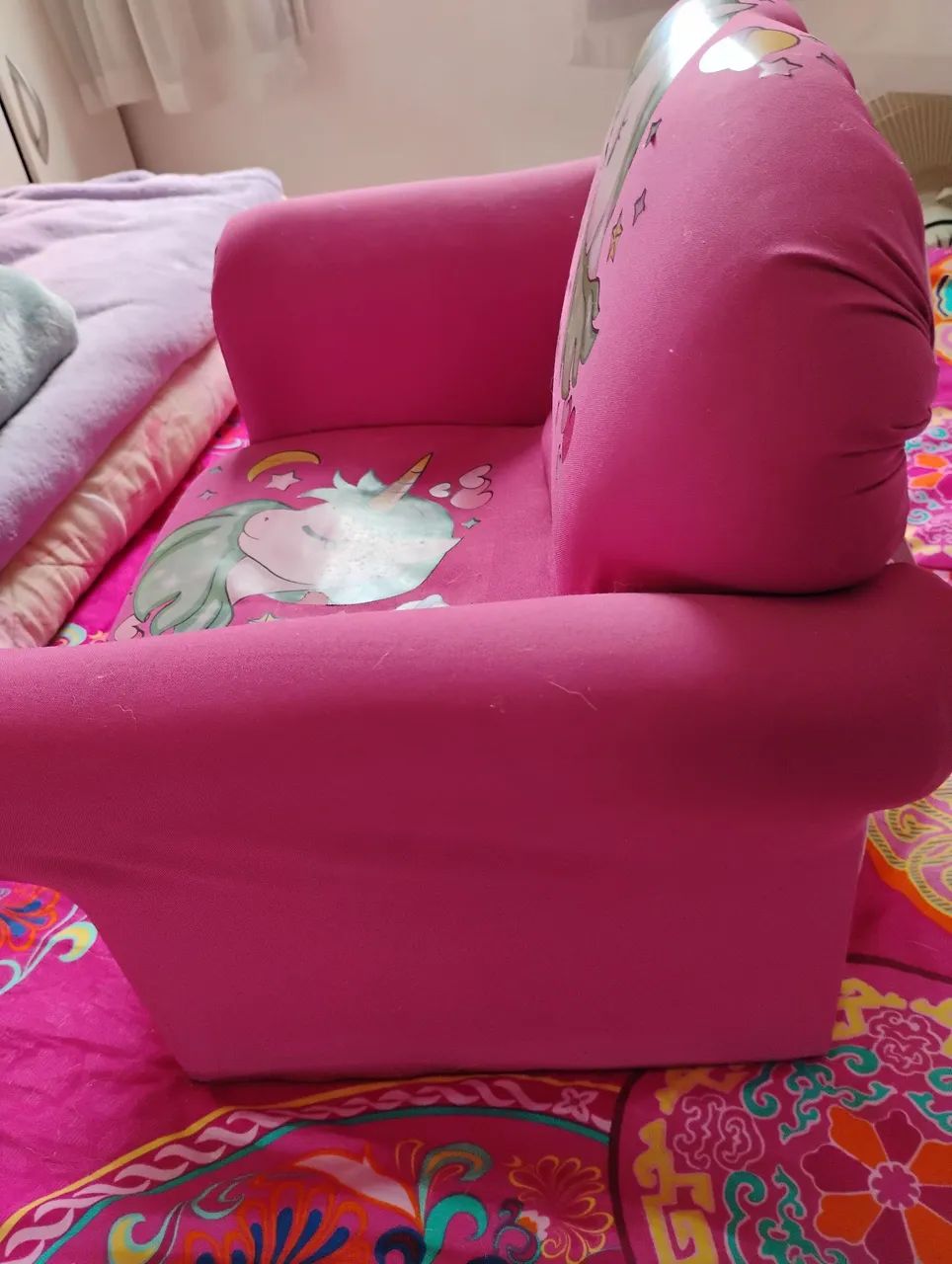Poltrona Infantil Unicórnio Rosa - Foto 3