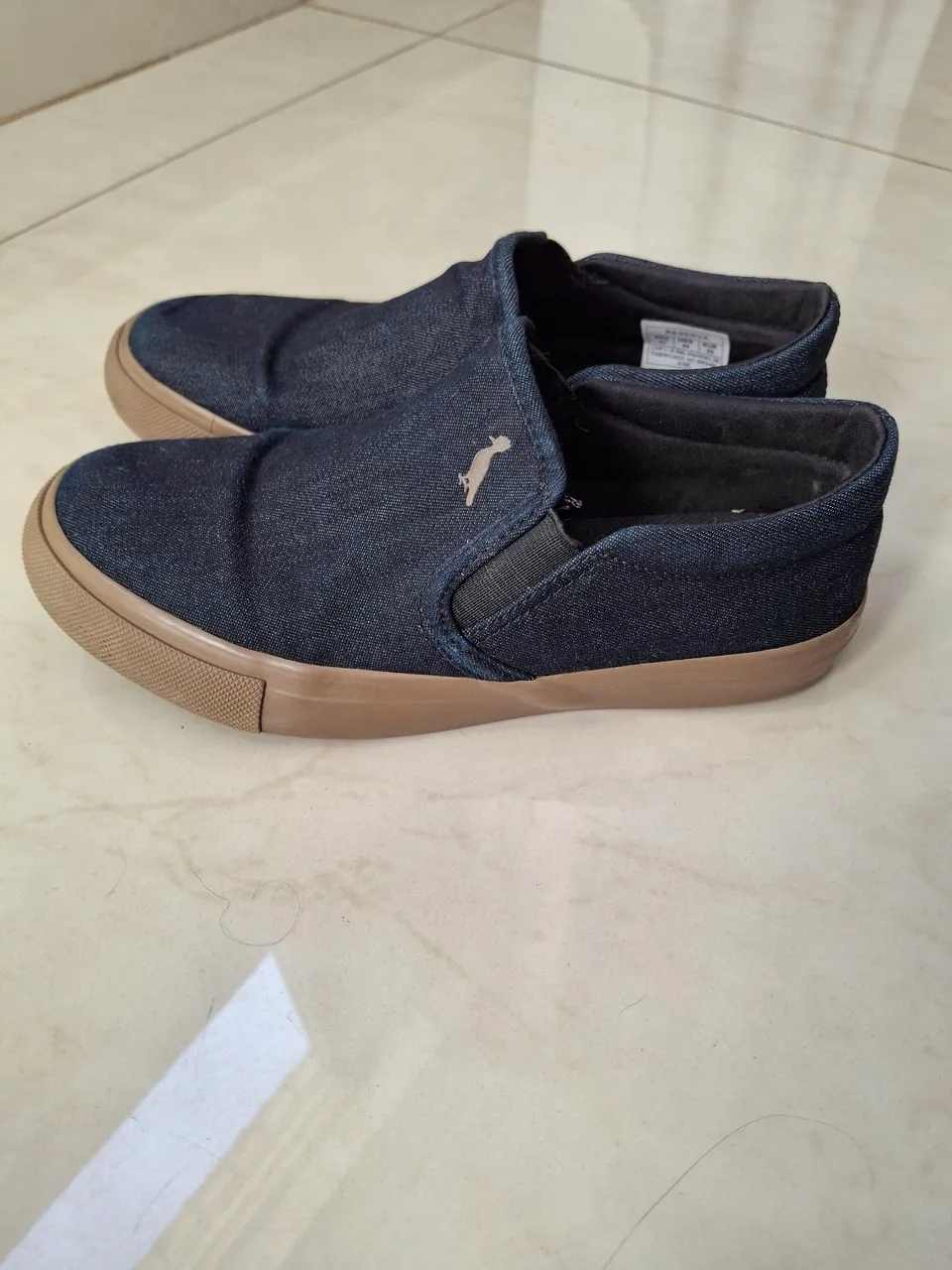 Slip on Jeans com Solado Bege - Reserva Mini