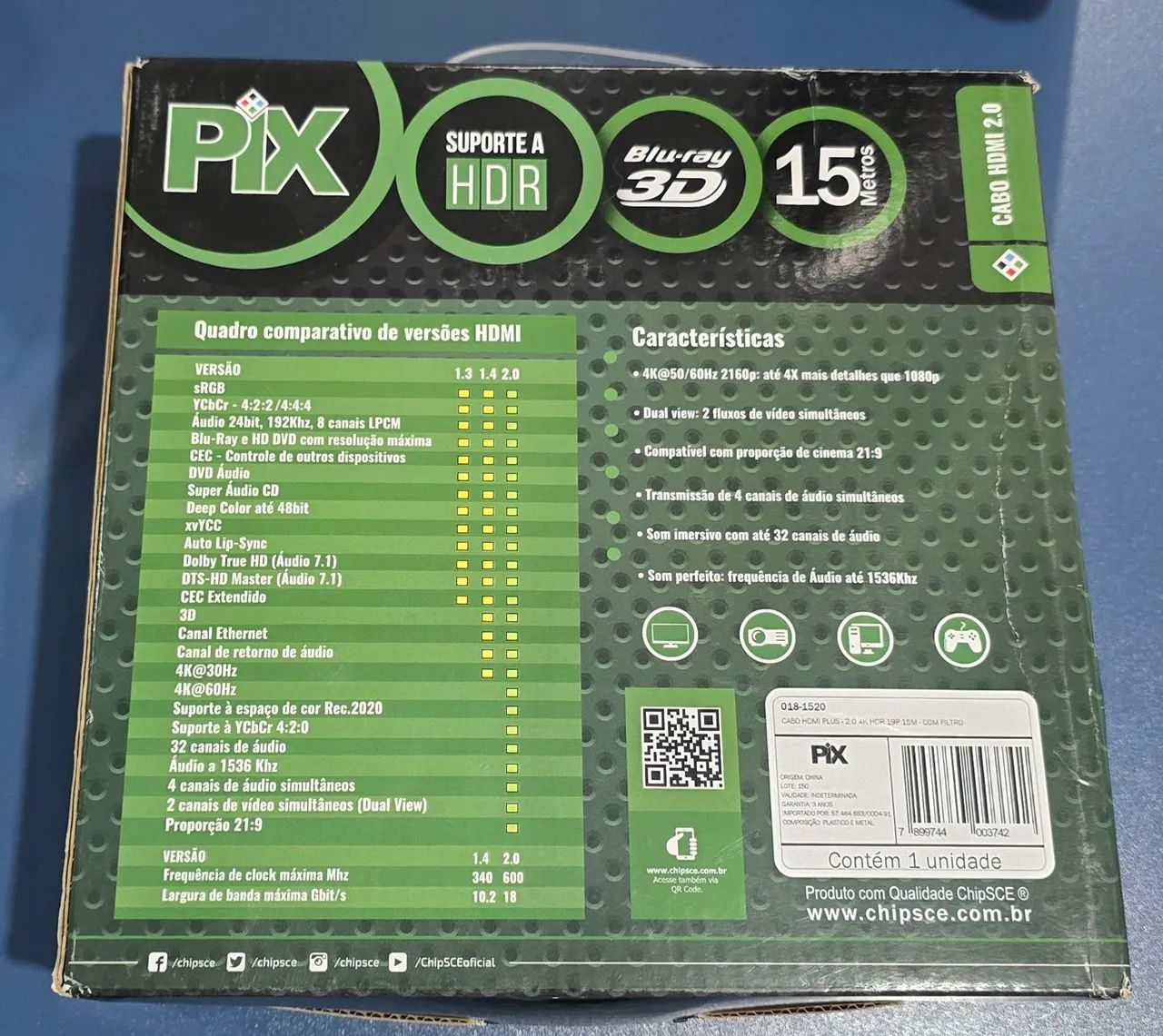 Cabo hdmi 2.0 4k ultrahd 3D 15m - Foto 2