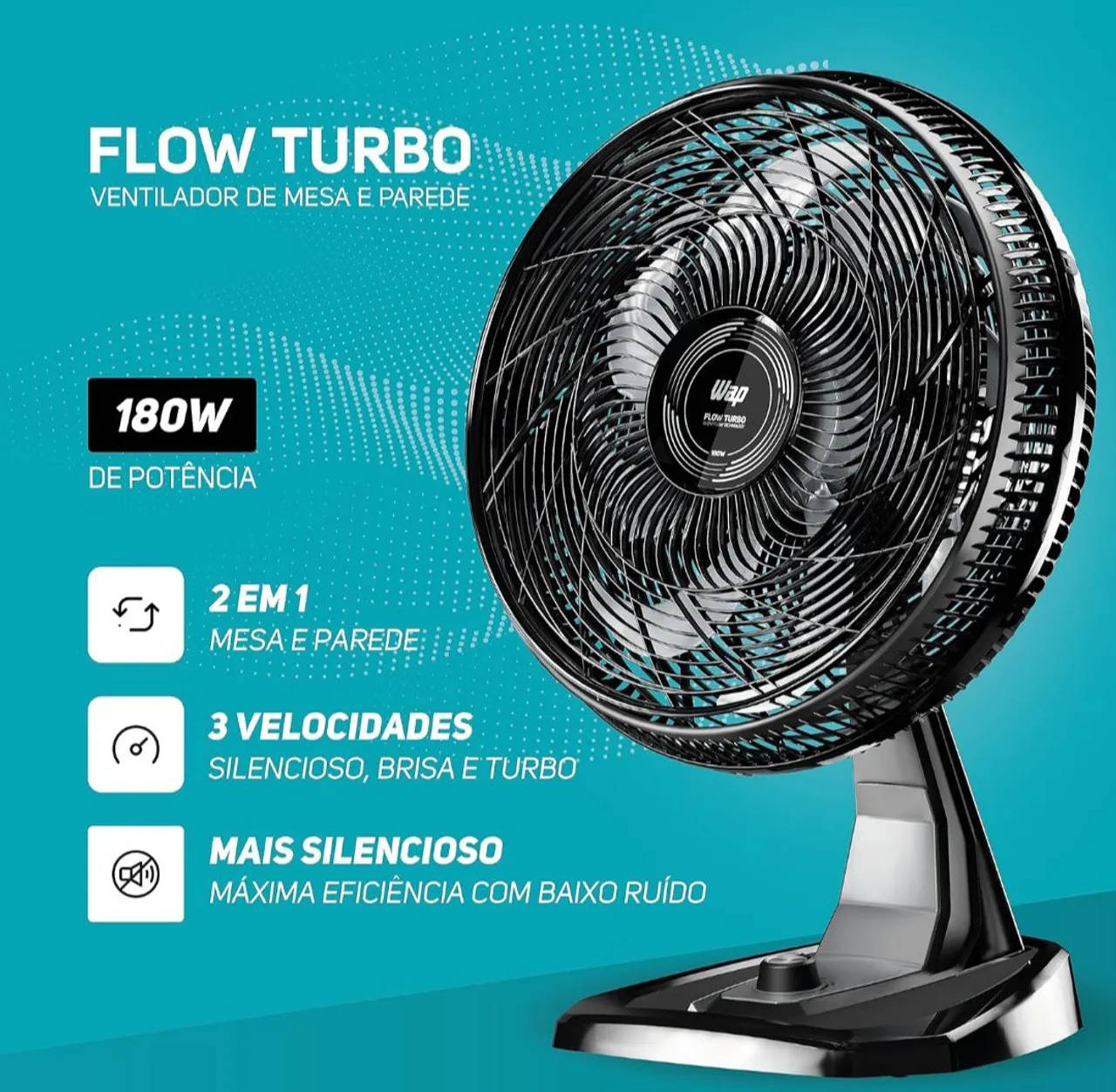 Ventilador de mesa 50cm