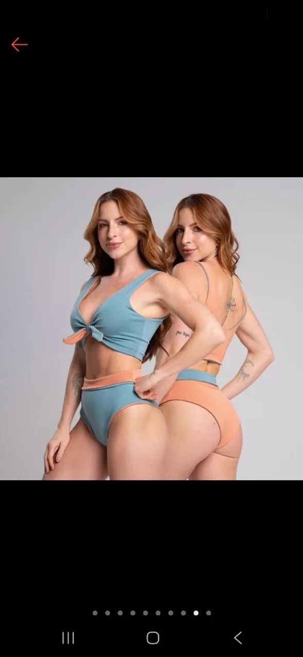 Conjunto biquíni dupla face moderno e estiloso