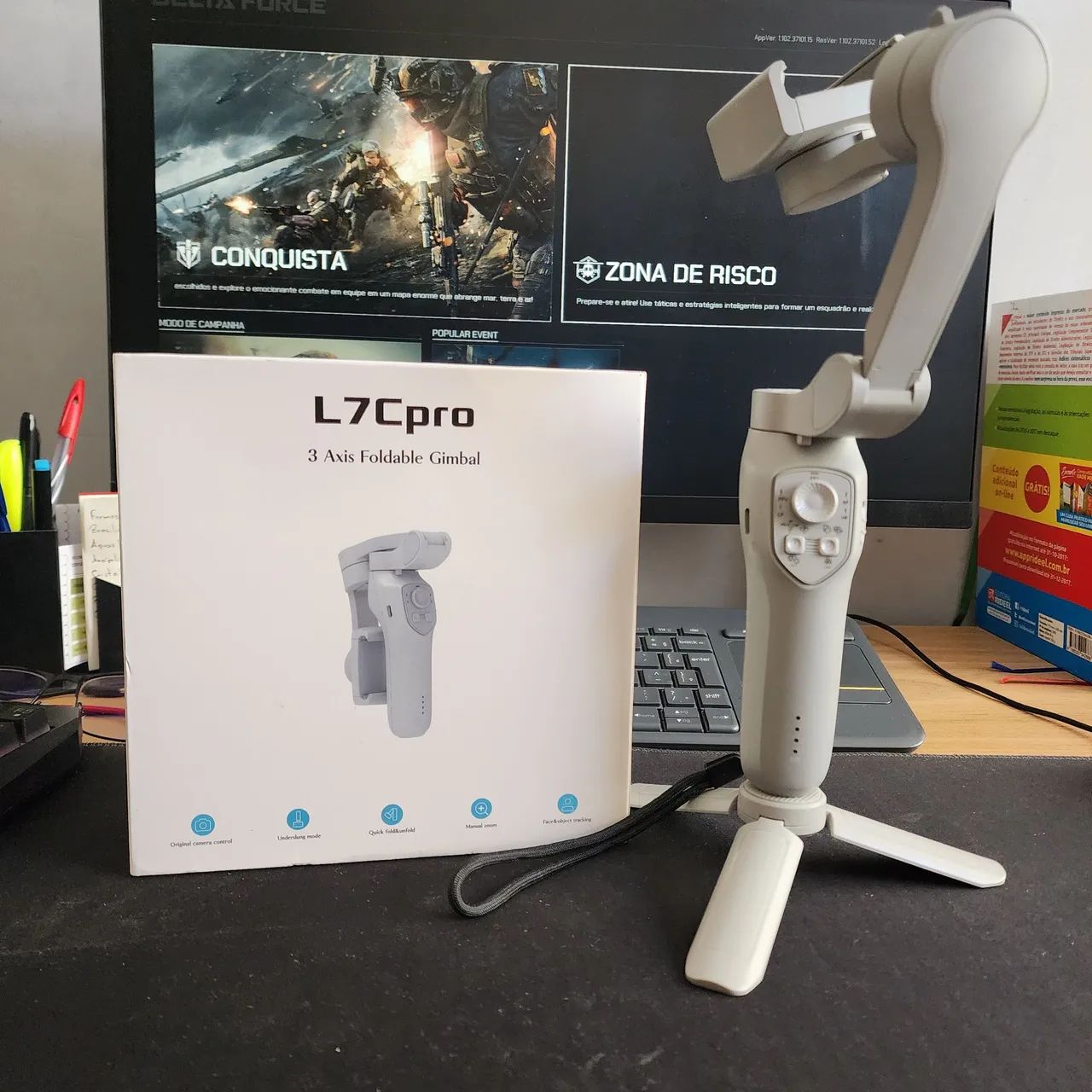 Gimbal L7Cpro 3 Eixos Dobrável para Celular - Foto 4