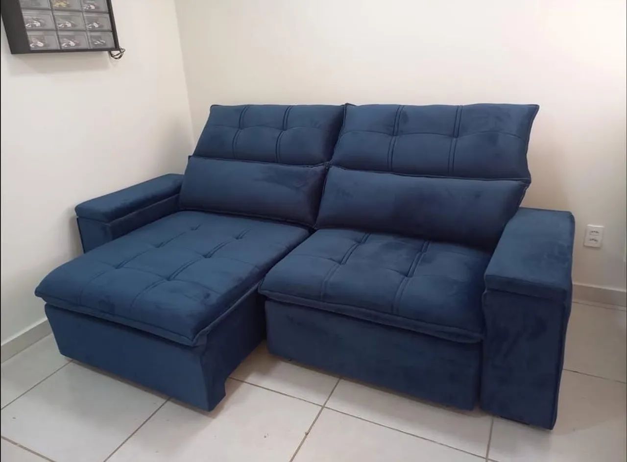 SOFÁ RETRÁTIL E RECLINÁVEL 2,30 Mts SUPER CONFORTÁVEL E ELEGANTE  - Foto 2