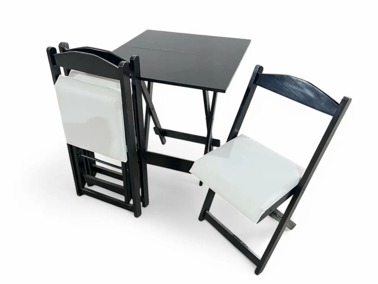 Jogo de mesa 70x70 Dobrável com estofado  - Foto 3