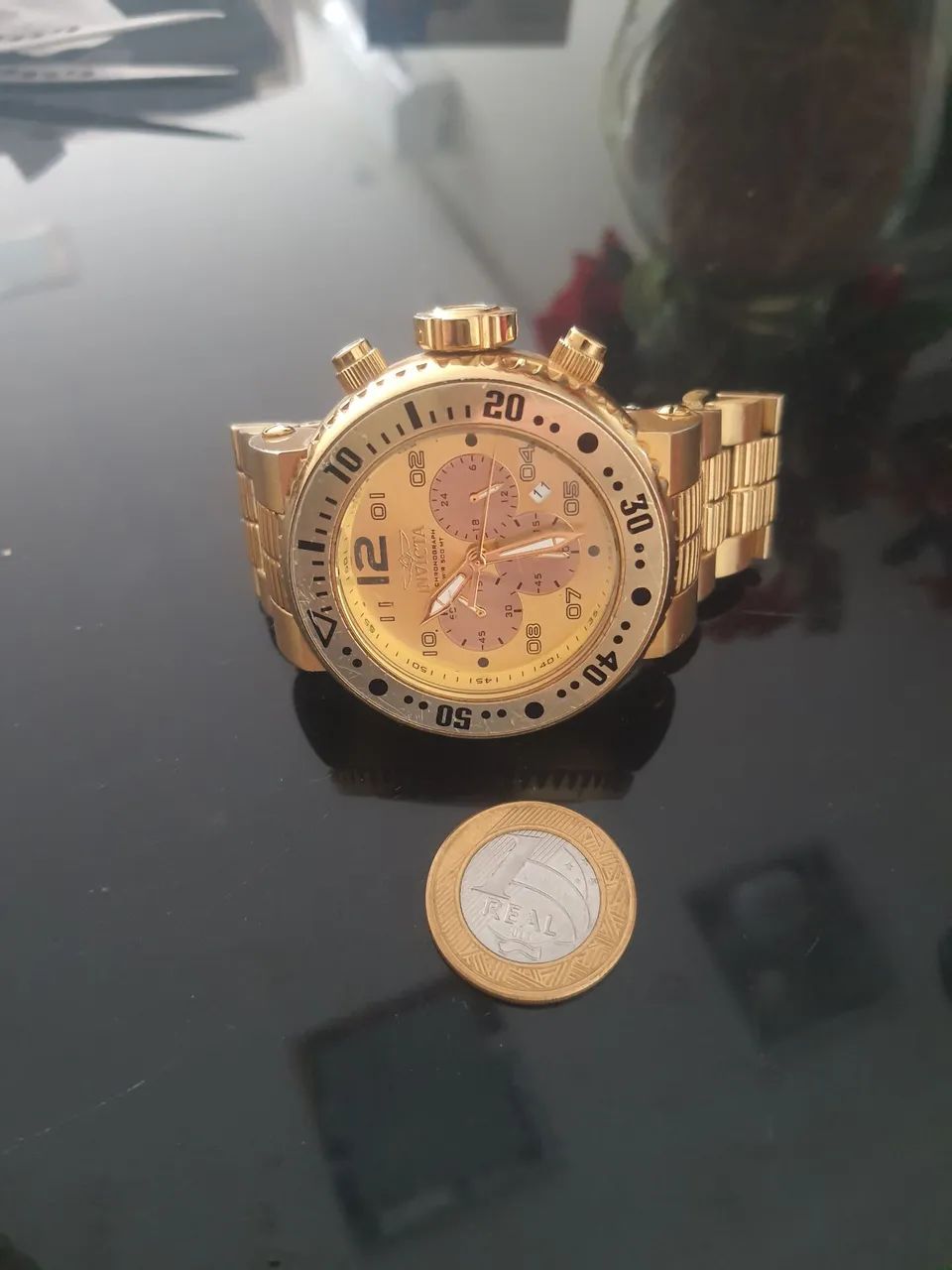 Relógio Invicta Masculino Dourado