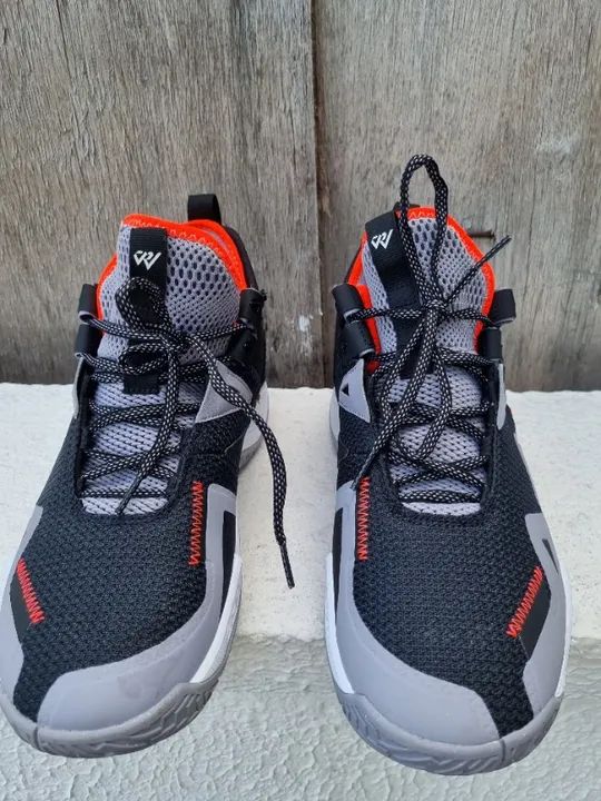 Tênis de basquete Nike Jordan Westbrook One Take, Black/White-cement Grey - Foto 3