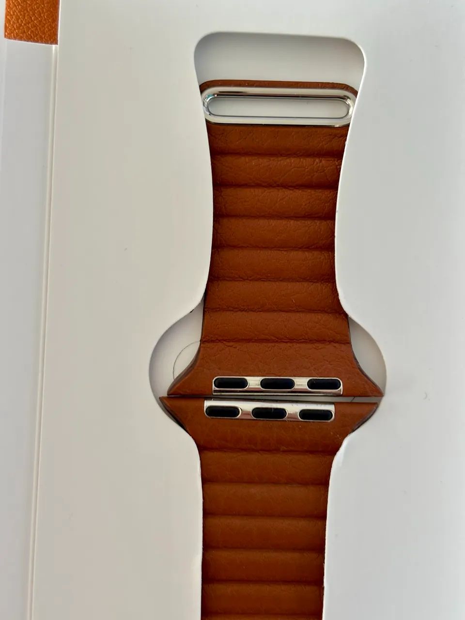 Pulseira Apple Watch Couro loop - Castanho - Magnetico - Foto 4