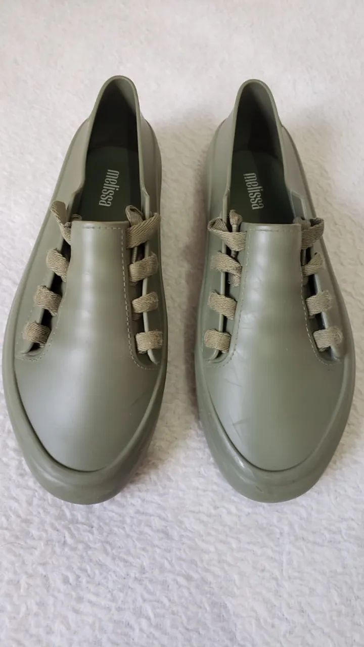 tênis melissa slip on verde musgo tamanho 36