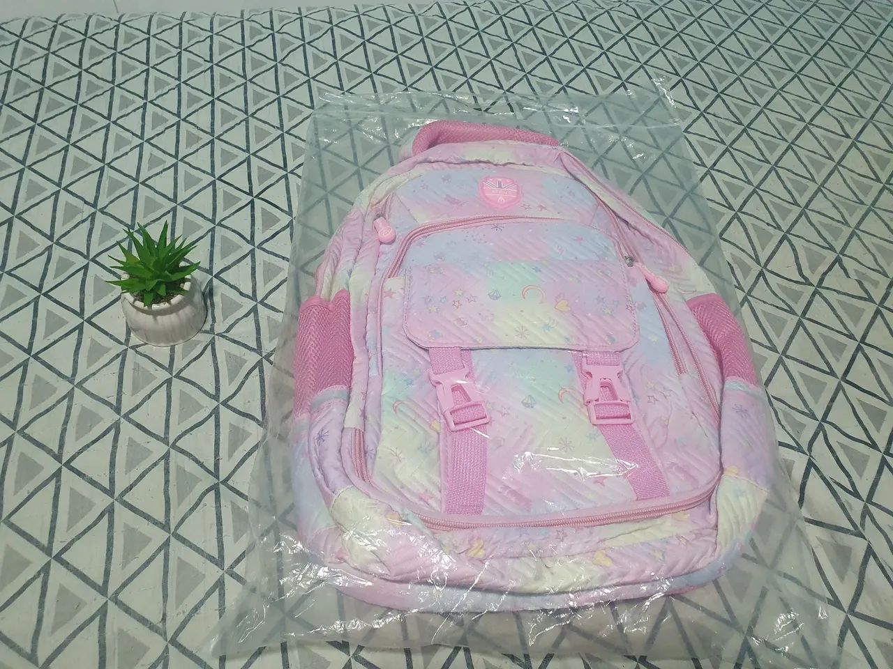 Mochila feminina grande, bolsa de costas - Foto 6