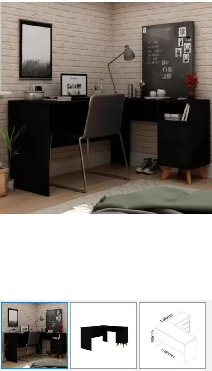 Escrivaninha preta64840834497922120