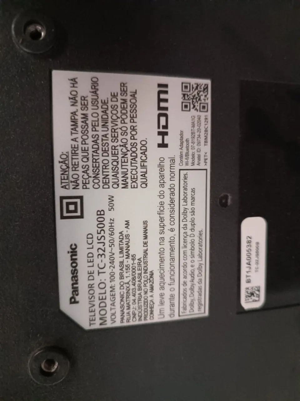 Placa Principal Tv Panasonic TC-32SF500B 3NT725A2 TENHO OUTRAS PEÇAS MAE FONTE LED LCD 