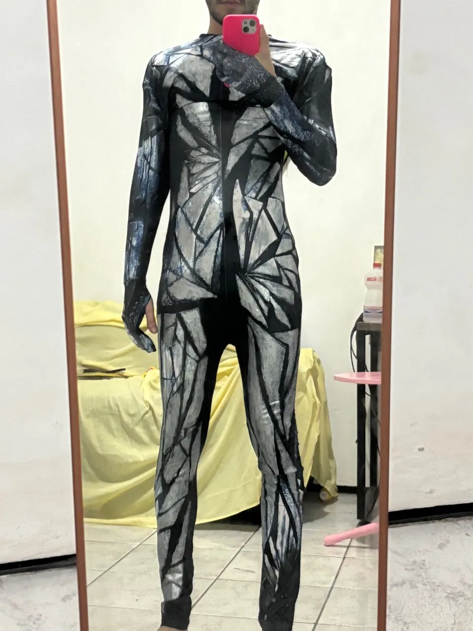 Macacão Preto Com Efeito 3D Drag queen