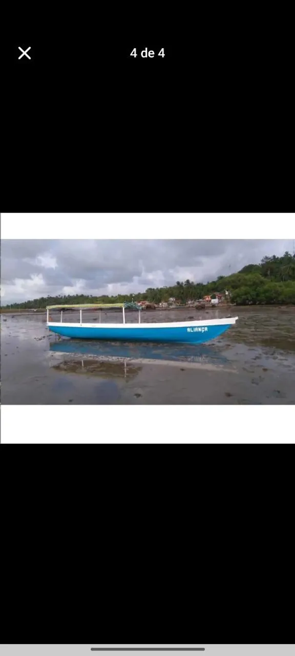 Canoa de fibra ideal pra seus passeios e pescaria documentada 8+1 