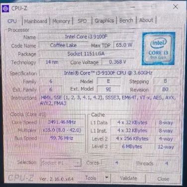 Intel Core I3-9100F Processor64317760162946123