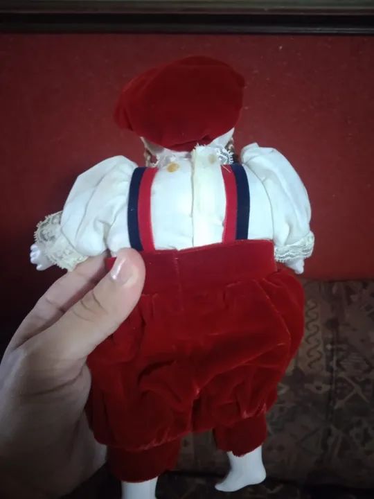 Boneca de porcelana estilo alemã linda e muito rara antiguidade - Foto 3