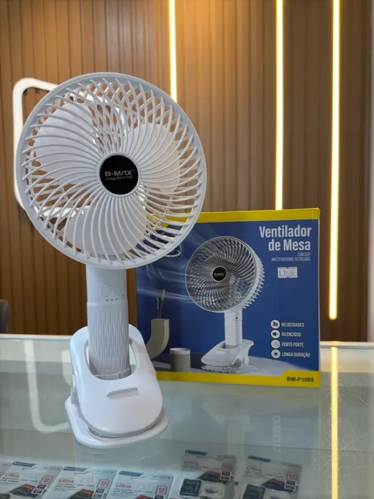 Ventilador de Mesa Portátil com Clip B-Max - Novo
