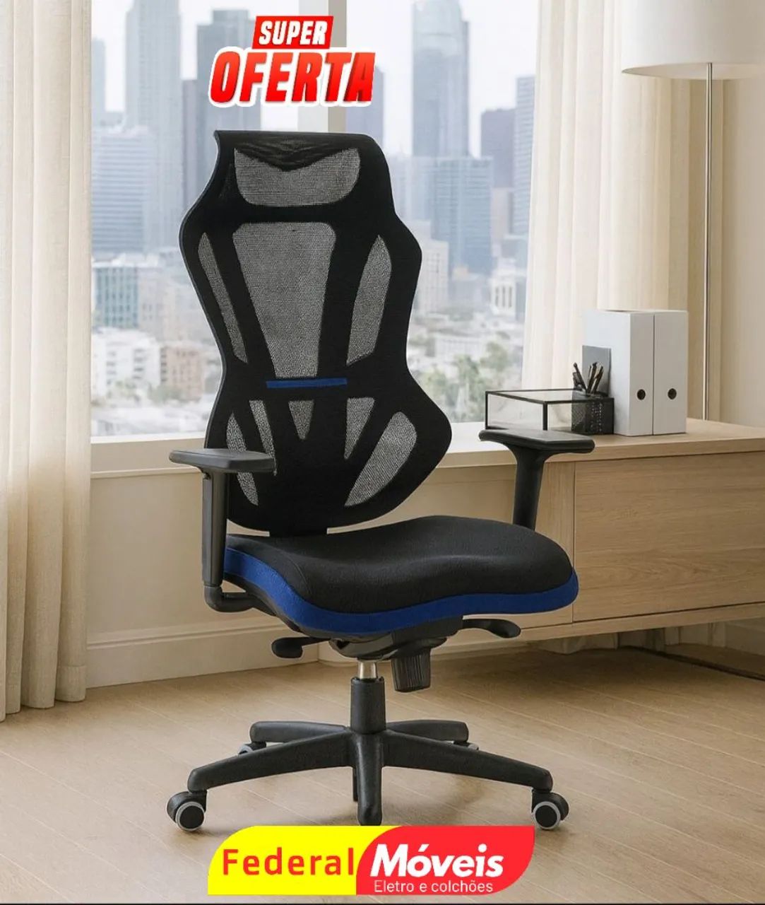 Cadeira Giratória Vizon Gamer - Funcionalidade e resistência para uso prolongado!