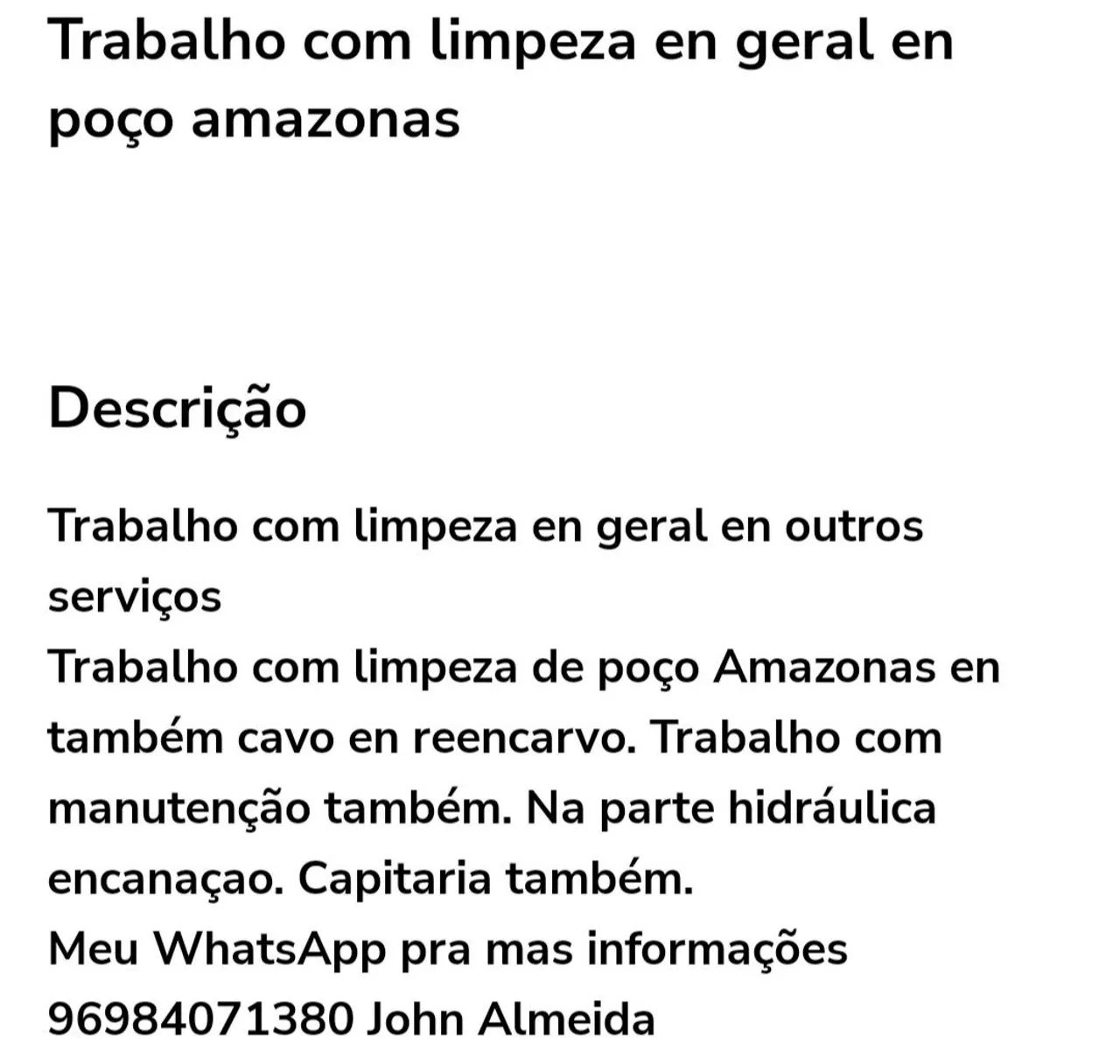 Trabalho com limpeza na roçadeira en poço amazonas - Foto 2