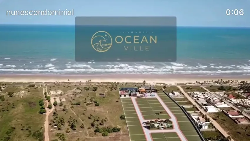 OCEAN VILLE - Terreno 790m² à venda em condomínio fechado à beira-mar