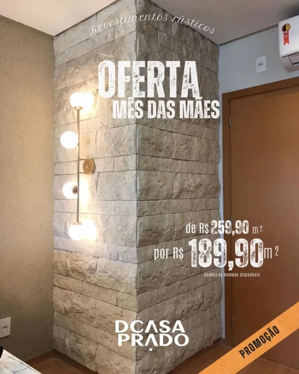 Revestimento Rockface - Fachadas e ambientes internos 