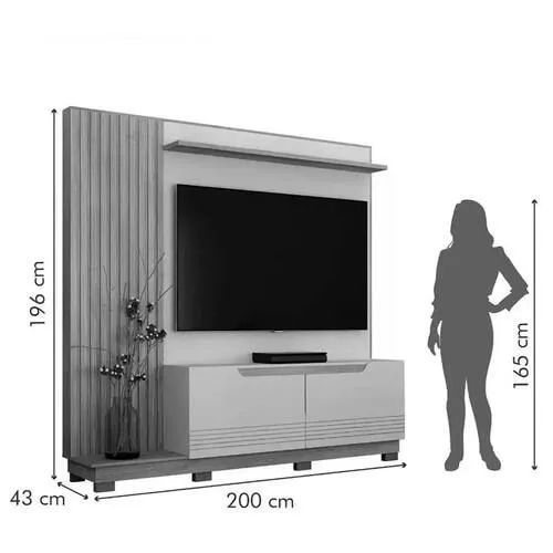 Estante Home Theater Santiago Para TV ate 80 Novo direto da fabrica - Foto 2