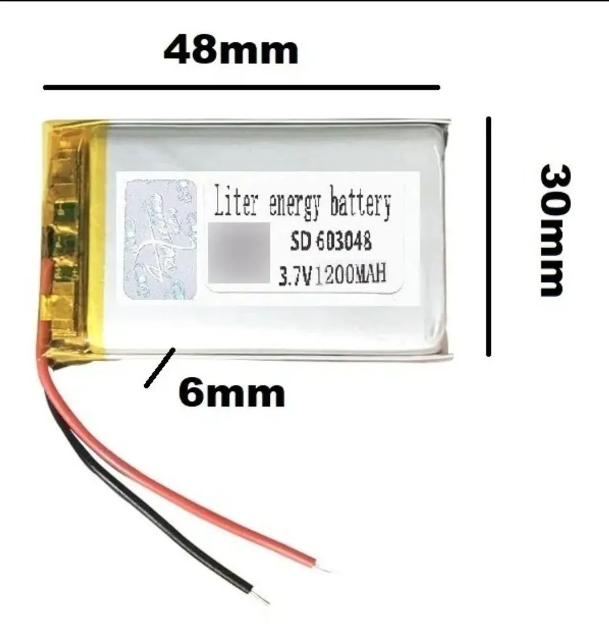 Bateria 2 fios 1200 Mah 3, 7v  - Foto 3