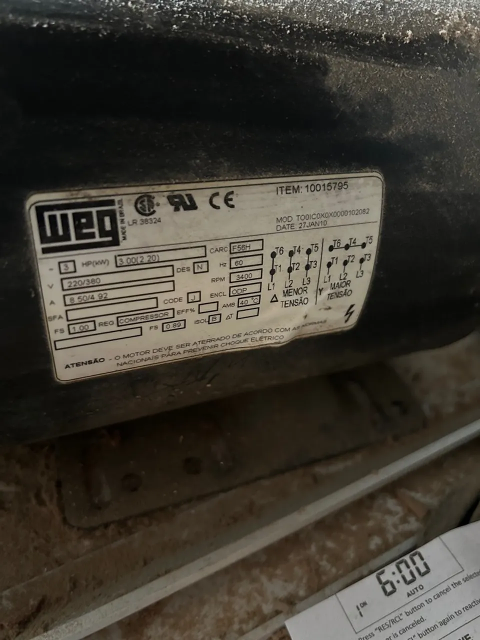Motor weg 3cv - 3400 rpm