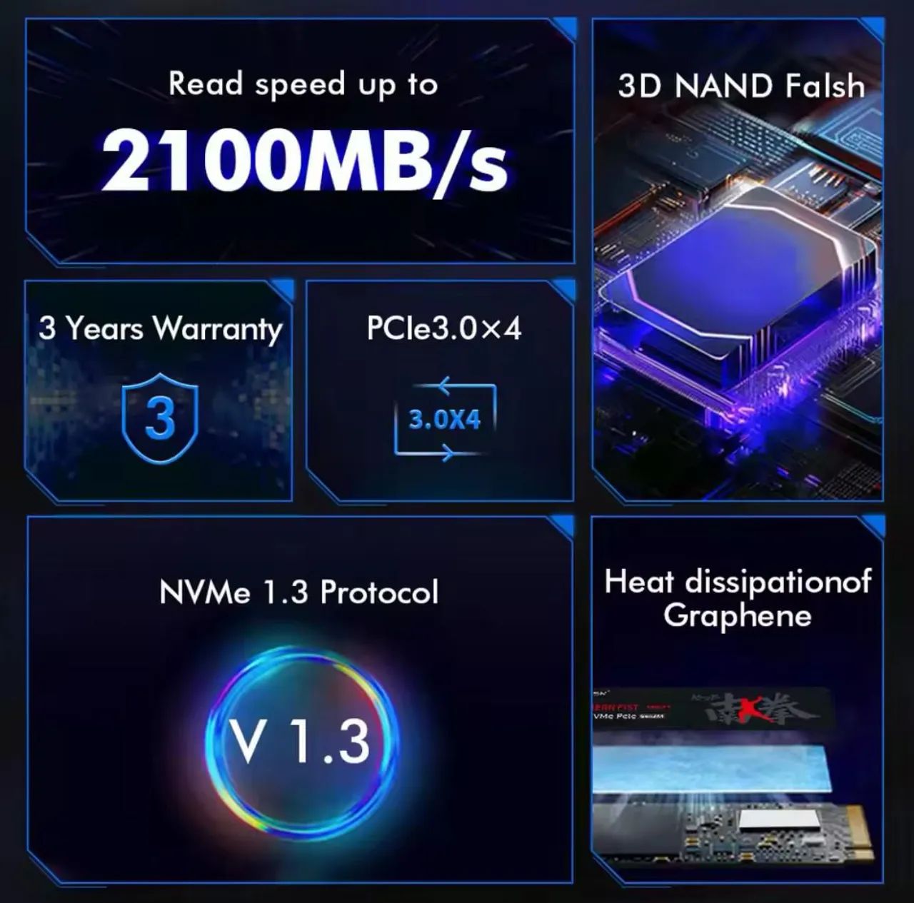 Ssd M.2 NVMe Huadisk 1TB. @importech_084<br>@importech_084<br>@importech_084 - Foto 3