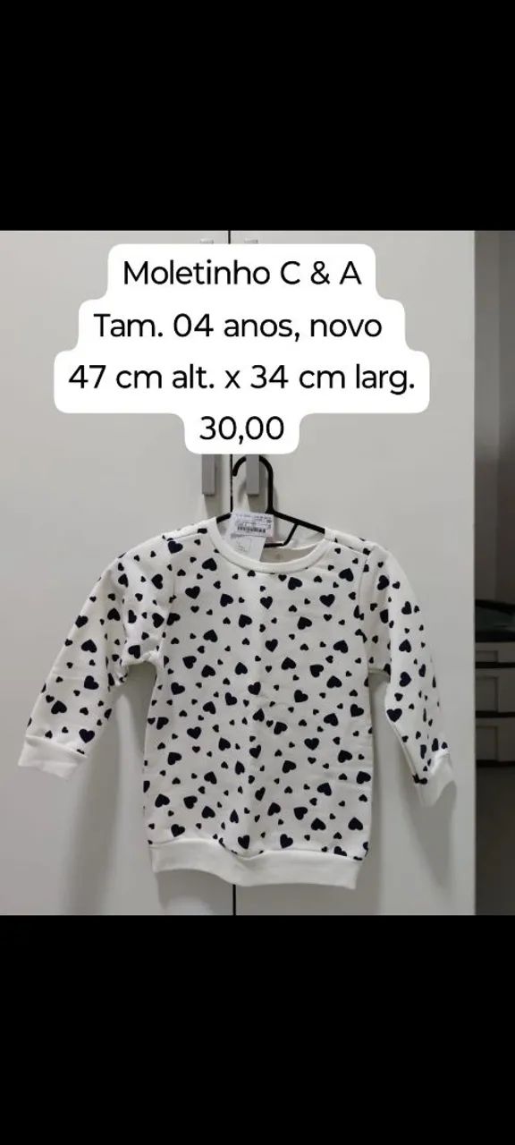 Moletinho C&A Infantil 4 anos - Novo