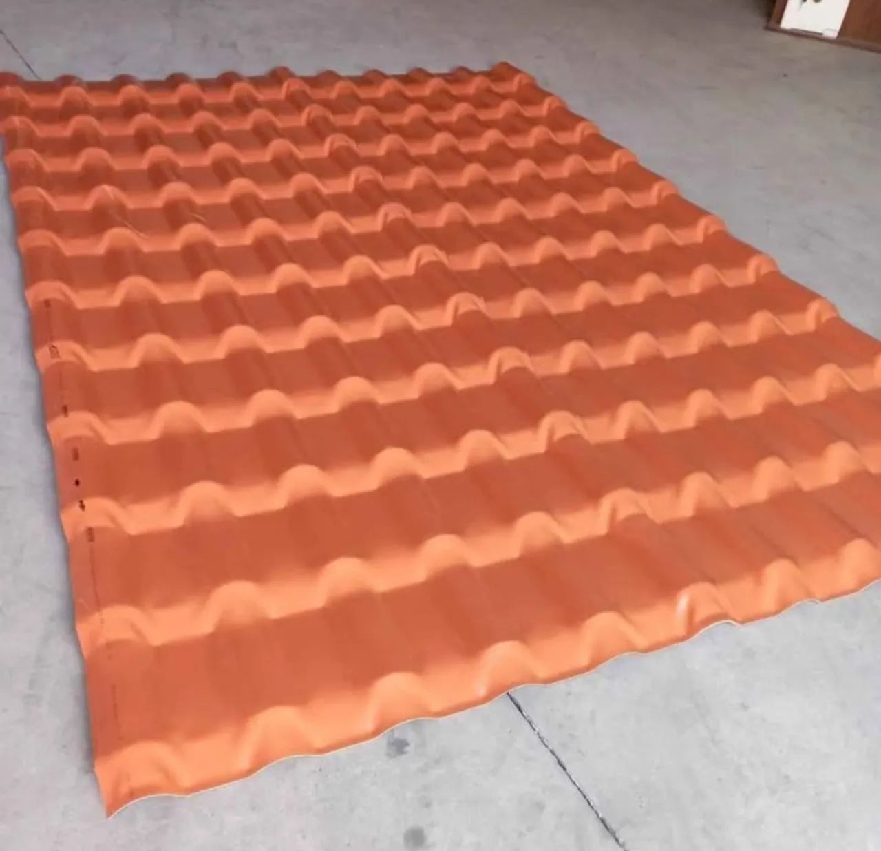 Telha PVC Modelo Plan, terracota.  2.42x88 - R$79,90 - Foto 4
