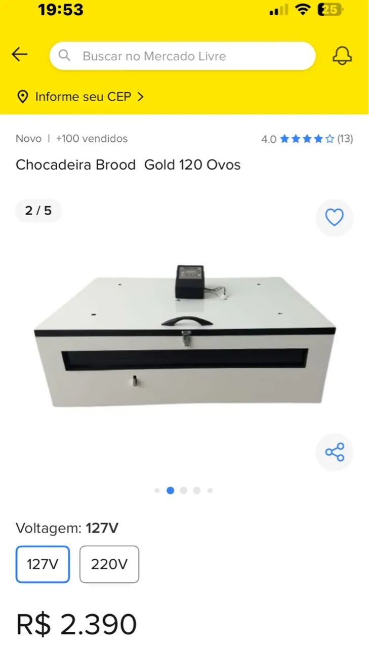 Vendo chocadeira gold para 120 ovos  - Foto 5