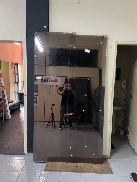 Porta de vidro temperado - ( preço por par ) 2 folhas de correr e 2 folhas de giro