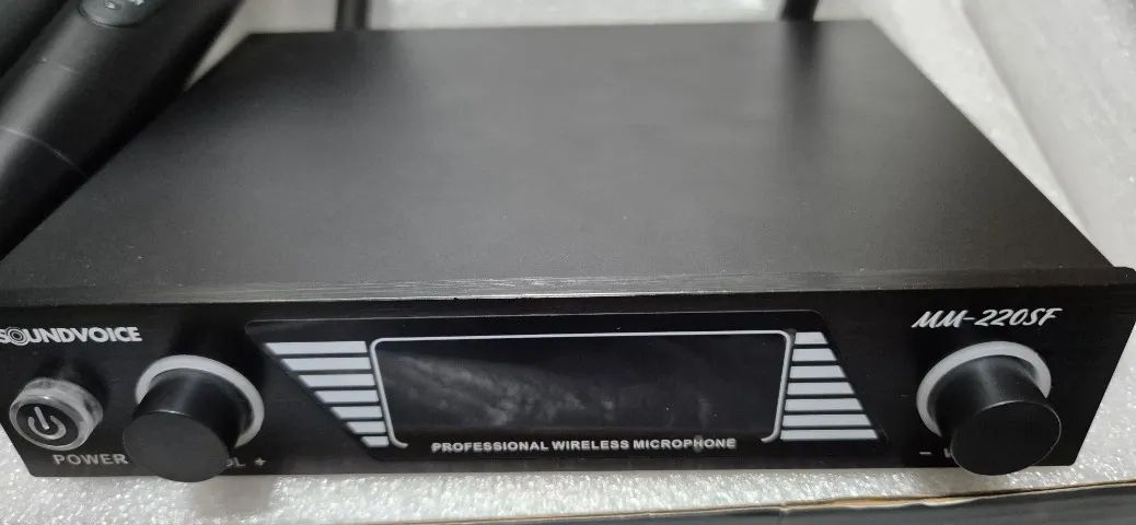 Microfone Sem Fio Soundvoice Mm220sf Duplo De Mão UHF - Foto 4