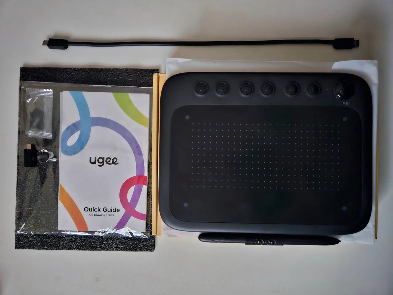 mesa digitalizadora ugee q6 preta - Foto 2