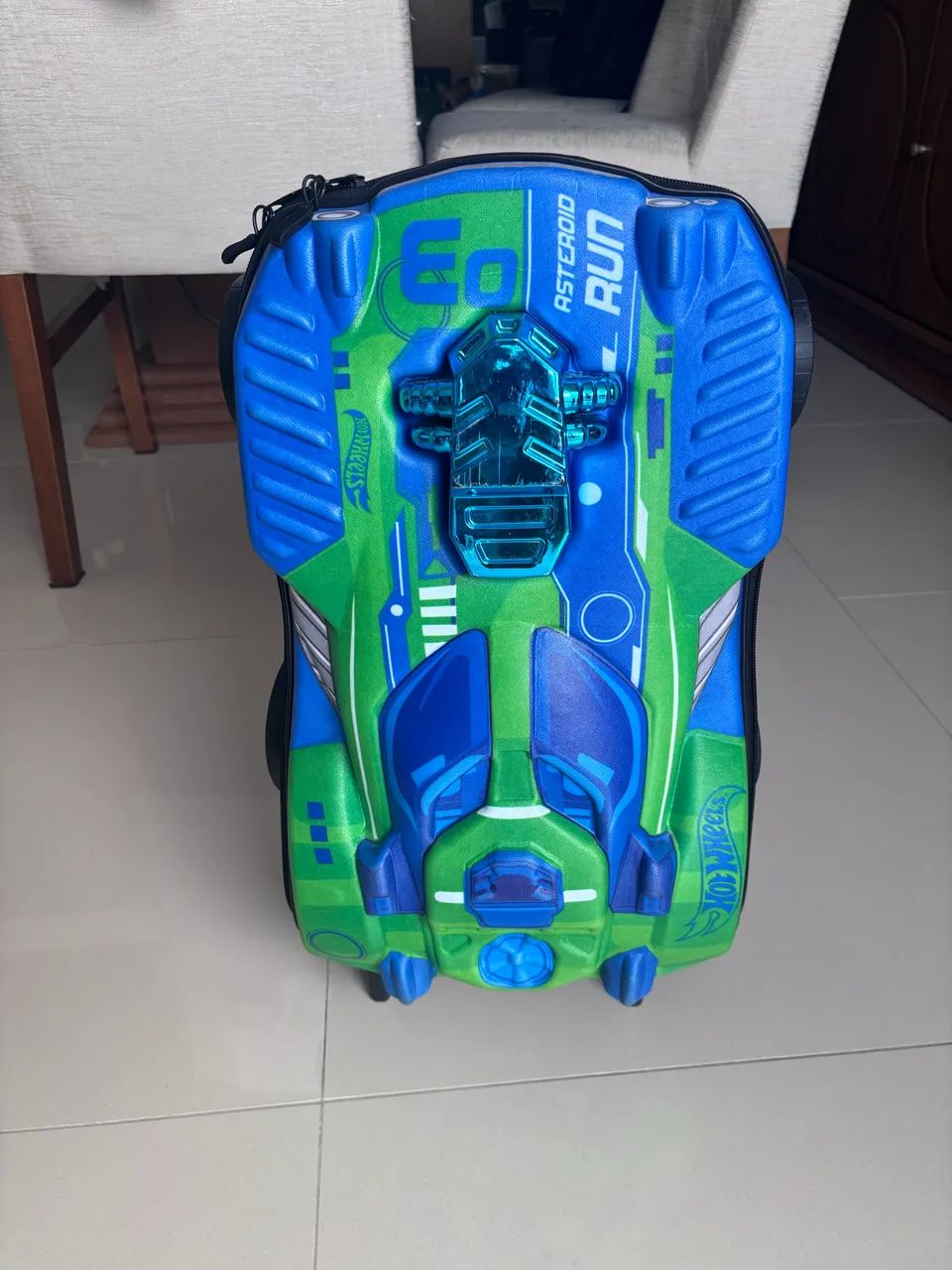 Mochila carrinho azul 